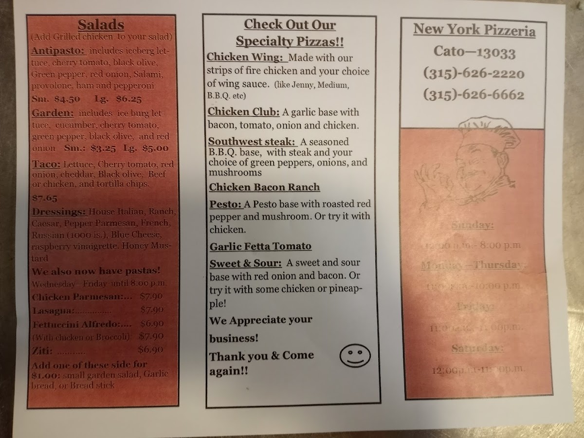 New York Pizzeria Menu - Image 5